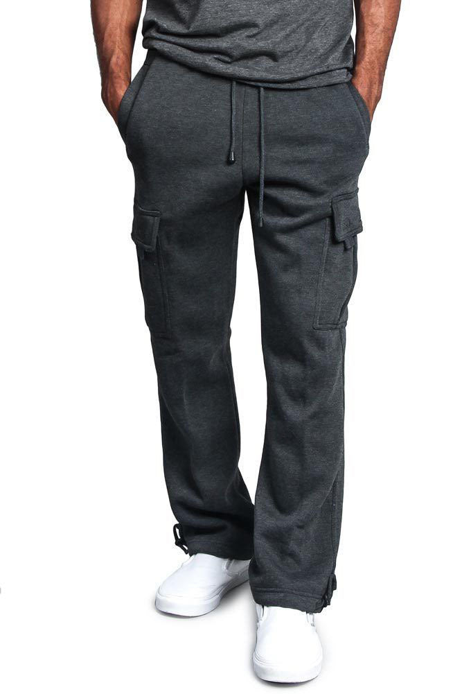 Casual multi-pocket loose straight-leg overalls