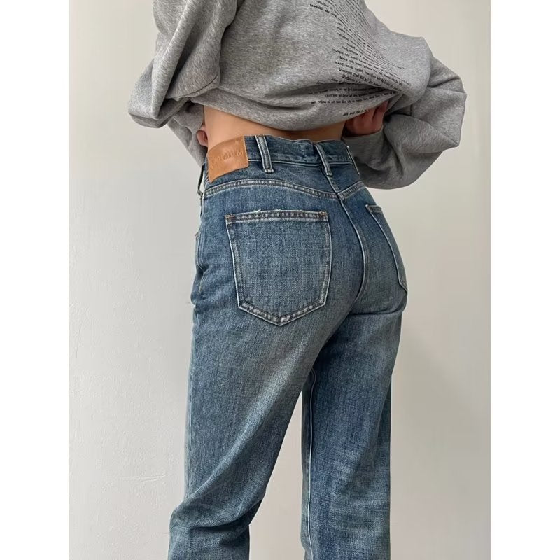 Denim Bell-bottom Pants For Women