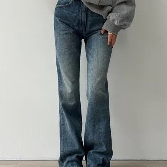 Denim Bell-bottom Pants For Women